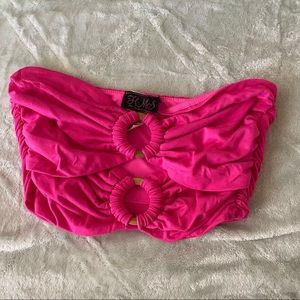 Bandeau Crop Top • Hot Pink